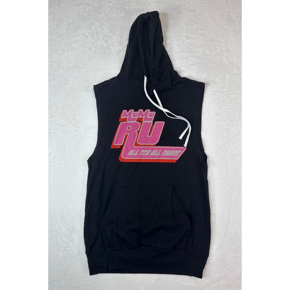 RuPaul Mama Ru All Tea All Shade Sleeveless Hoodie Black Small Mens Womens NWOT